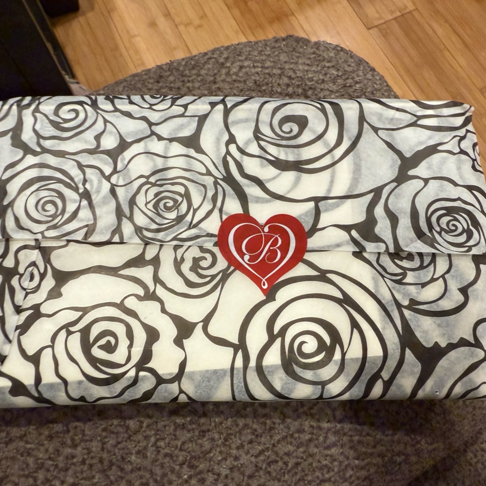 Brighton Black and White Rose Cosmetic Bag